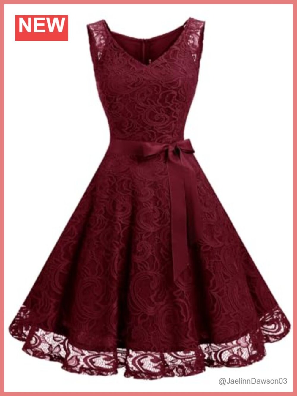 Floral Lace V Neck Short A-Line Cocktail Party Dress